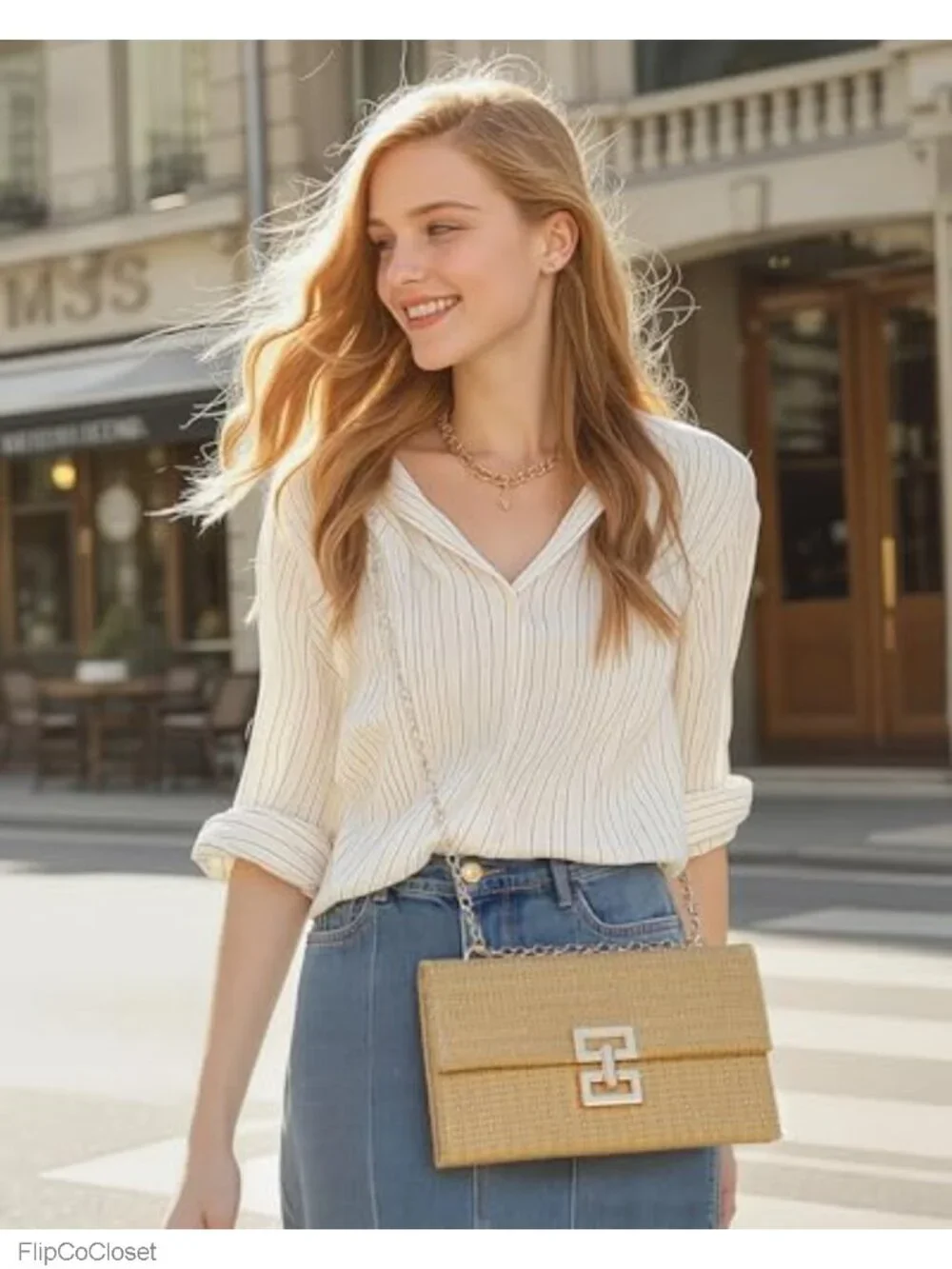 Straw Clutch Purses for Women Summer Crossbody Shoulder Bag